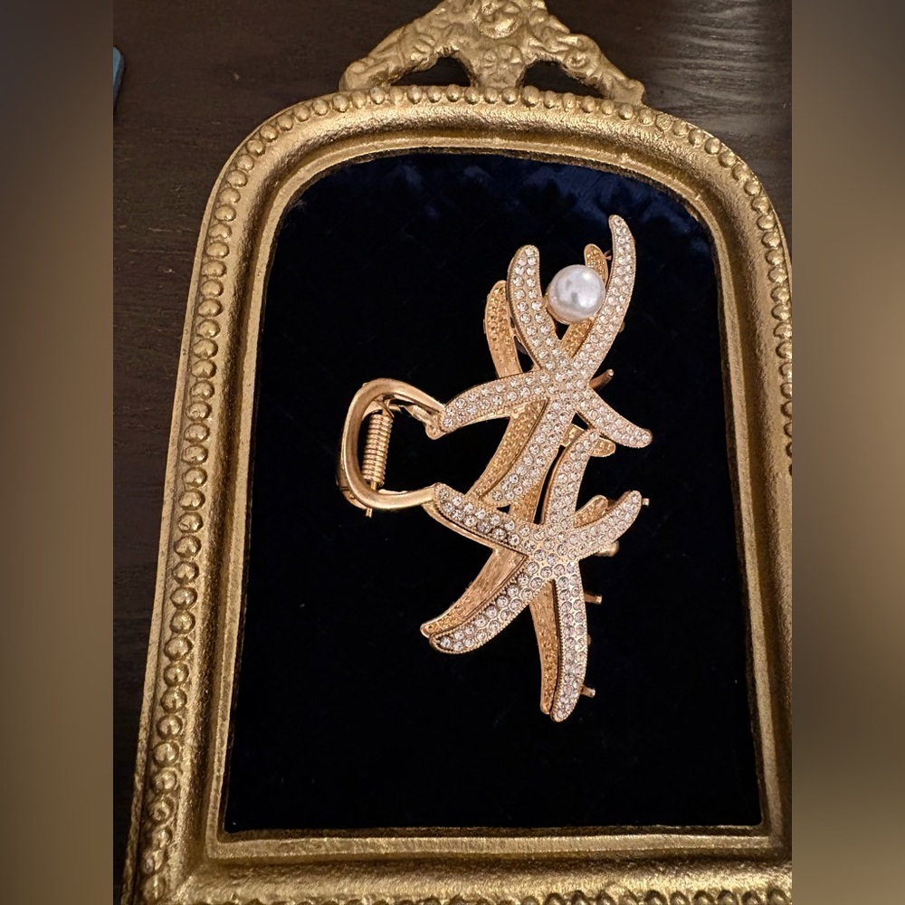 Elegant Gold and Silver Hair Claw